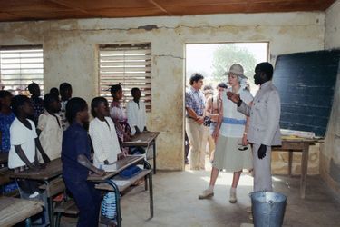 La princesse Anne au Burkina Faso, le 22 février 1984