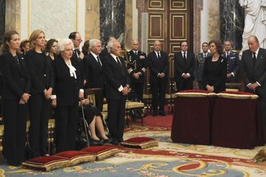 La famille royale d'Espagne à Madrid, le 11 mai 2017