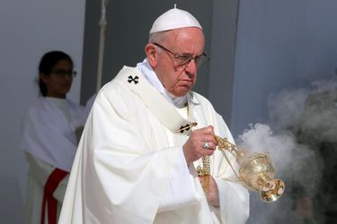 Le pape François a prononcé une grande messe en plein air à Abou Dhabi, le 5 février 2019.