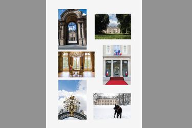 Lot de 6 cartes postales du Palais de l'Élysée.