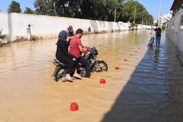 A Nabeul, en Tunisie, dimanche, au lendemain des inondations.