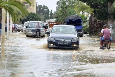 A Nabeul, en Tunisie, dimanche, au lendemain des inondations.
