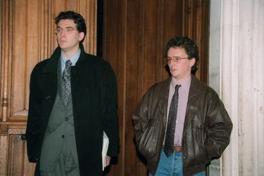 L&#039;avocat Arnaud Montebourg en 1995, aux côtés de son client Jean-Marie Villemin.