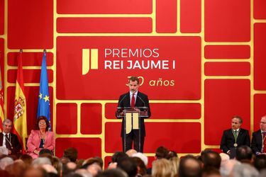 Le roi Felipe VI d'Espagne à Valence pour les Prix roi Jaime Ier, le 7 novembre 2018