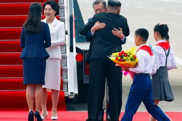Kim Jong-un a accueilli Moon Jae-in à Pyongyang, le 18 septembre 2018.