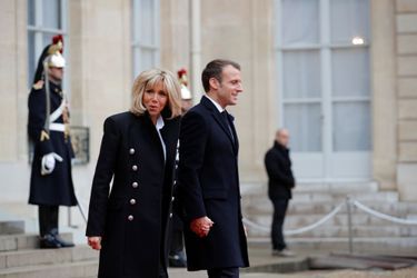 Emmanuel et Brigitte Macron reçoivent les chefs d&#039;Etat à l&#039;Elysée.