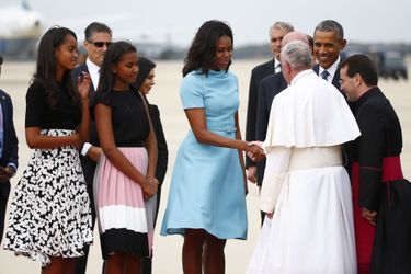 Michelle et Barack Obama avec leurs filles Malia et Sasha, en septembre 2015.