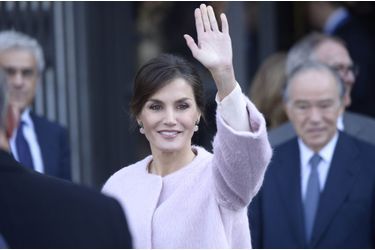 La reine Letizia d'Espagne à Madrid, le 28 novembre 2018