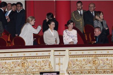 La reine Letizia d'Espagne avec Peng Liyuan à Madrid, le 28 novembre 2018