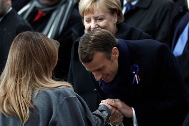 Melania Trump et Emmanuel Macron.