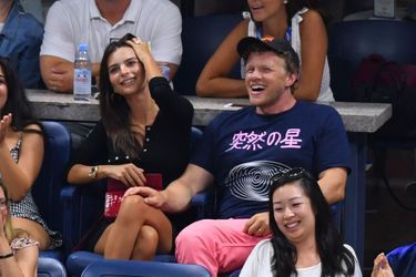 Emily Ratajkowski et Sebastian Bear-McClard à l&#039;US Open de tennis, le 5 septembre 2018