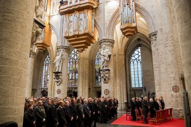 La famille royale de Belgique assiste au Te Deum pour la Fête du roi à Bruxelles, le 15 novembre 2016