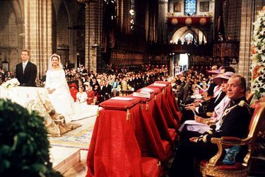 Le mariage de l'infante Cristina d'Espagne et de Inaki Urdangarin, à Barcelone le 4 octobre 1997