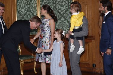 Les princesses Victoria et Estelle et les princes Daniel, Carl Philip et Oscar de Suède à Stockholm, le 21 mai 2018