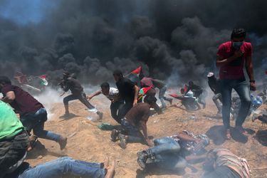 Manifestation à Gaza, le 14 mai 2018.