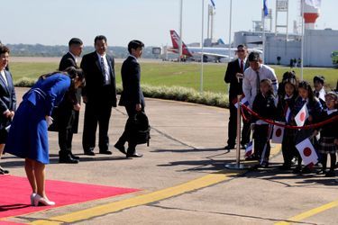 La princesse Mako du Japon à l&#039;aéroport international de Luque, le 7 septembre 2016