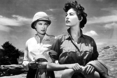 Les actrices Grace Kelly et Ava Gardner dans le film "Moganbo", en 1953