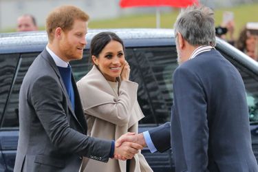 Le prince Harry et Meghan Markle en visite à Belfast, le 23 mars 2018