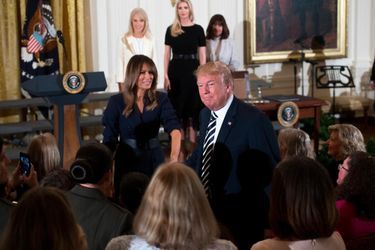 Donald et Melania Trump à la Maison-Blanche, le 9 mai 2018.