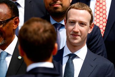 Mark Zuckerberg à l&#039;Elysée, le 23 mai 2018.