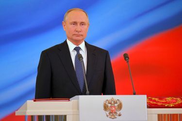 Vladimir Poutine a prêté serment à Moscou, le 7 mai 2018.