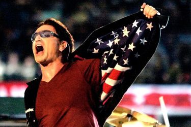 Bono, du groupe U2 en février 2002