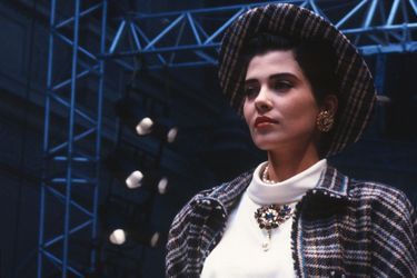 Cristina Cordula au défilé Chanel à Paris en 1986.