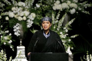 Attallah Shabazz, la fille de Malcolm X, assiste à l'hommage rendu à Mohamed Ali à Louisville, le 10 juin 2016.