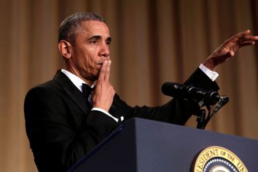 Barack Obama au dîner des Correspondants à la Maison Blanche, le 30 avril 2016 à Washington.