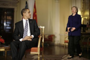 Barack Obama et Hillary Clinton en mars 2009