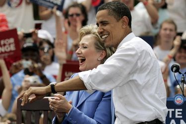 Hillary Clinton et Barack Obama dans le New Hampshire le 27 juin 2008 