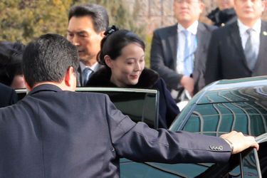 Kim Yo-Jong, la petite soeur de Kim Jong-un, est arrivée en Corée du Sud, le 9 février 2018.