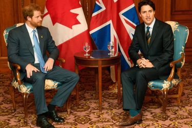 Le prince Harry avec Justin Trudeau à Toronto, le 2 mai 2016