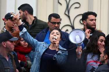 Manifestation à Tunis, le 9 janvier 2018.