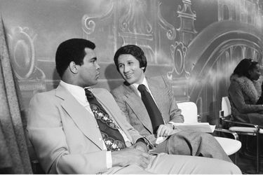 Mohamed Ali sur le plateau de Michel Drucker en mars 1976.