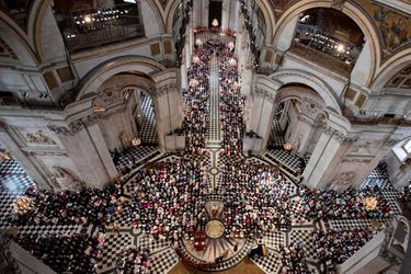 Te Deum pour la reine Elizabeth II à la cathédrale Saint-Paul à Londres, le 10 juin 2016