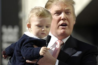 Donald Trump et son fils Barron en janvier 2007