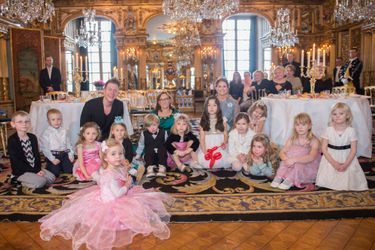 Les princesses Madeleine et Leonore de Suède au Palais royal à Stockholm, le 22 février 2016