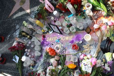 L&#039;étoile de David Bowie sur Hollywood Boulevard, à Los Angeles, le 11 janvier 2016