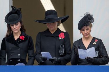 La duchesse de Cambridge Kate, la reine Maxima des Pays-Bas et Sophie de Wessex à Londres, le 8 novembre 2015