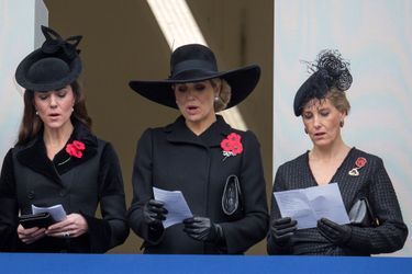 La duchesse de Cambridge Kate, la reine Maxima des Pays-Bas et Sophie de Wessex à Londres, le 8 novembre 2015