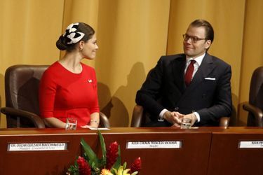 La princesse Victoria de Suède et le prince Daniel à Lima, le 19 octobre 2015