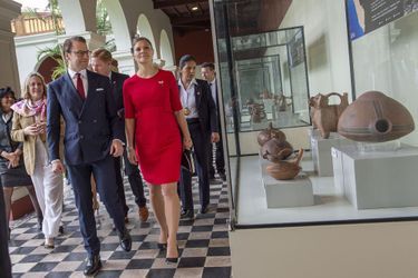 La princesse Victoria et le prince Daniel au musée d&#039;Archéologie et d’Anthropologie à Lima, le 19 octobre 2015