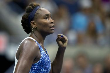 Venus Williams, la sœur de Serena Williams, lors de son match contre Irina Falconi à l&#039;US Open 2015 mercredi 2 septembre