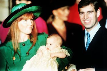 Baptême de la princesse Beatrice, fille du prince Andrew et de Sarah Ferguson, le 20 décembre 1988