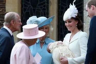 Baptême de la princesse Charlotte, fille du prince William et de Kate Middleton, le 5 juillet 2015