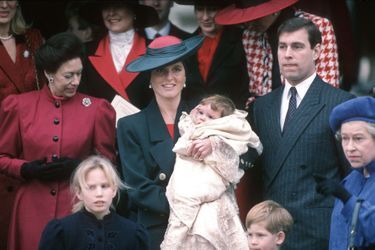 Baptême de la princesse Eugenie, fille du prince Andrew et de Sarah Ferguson, le 23 décembre 1990