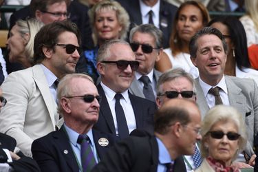 Bradley Cooper, François-Henri Pinault et Hugh Grant à Londres le 12 juillet 2015