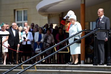 La reine Elizabeth II et le prince Philip à Londres, le 9 juillet 2015
