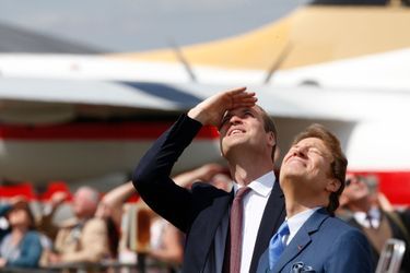 Le prince William avec Thomas Kaplan à Duxford, le 9 juillet 2015